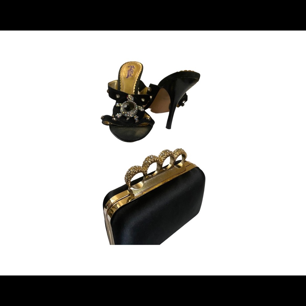 HALE BOB Stilettos & fancy matching Clutch purse